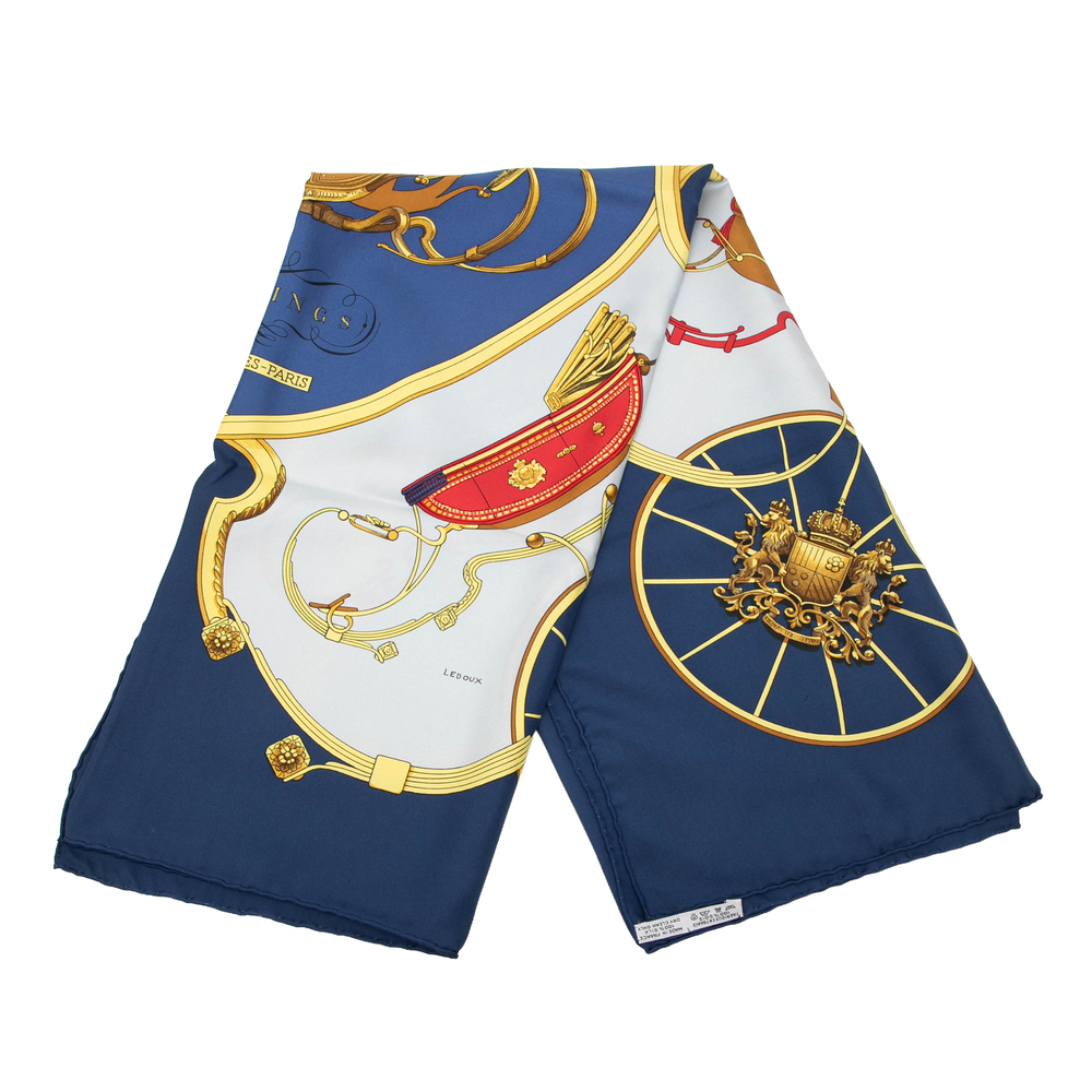 Pre-Loved Hermes Springs Silk Scarf 90